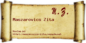 Maszarovics Zita névjegykártya